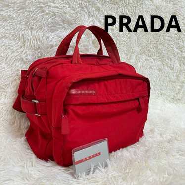 PRADA Prada Sports Nylon Waist Bag Boston Bag Red