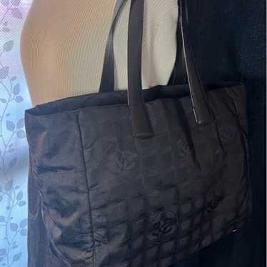 Genuine Chanel New Travel Line Tote Bag Black - image 1