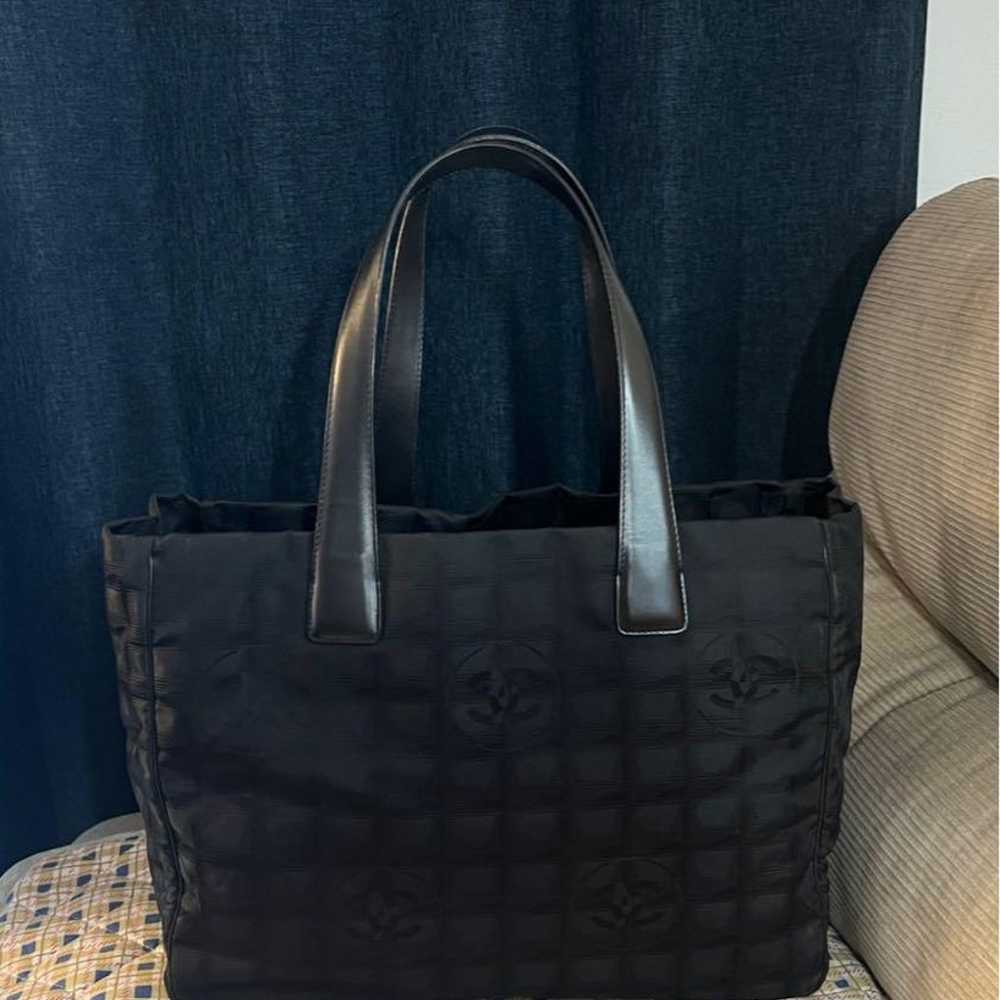 Genuine Chanel New Travel Line Tote Bag Black - image 4