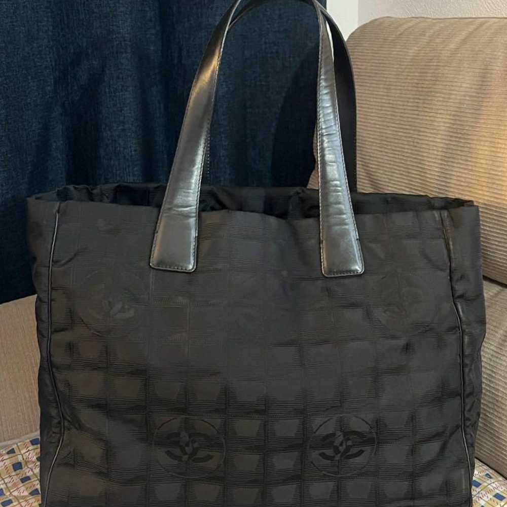 Genuine Chanel New Travel Line Tote Bag Black - image 5