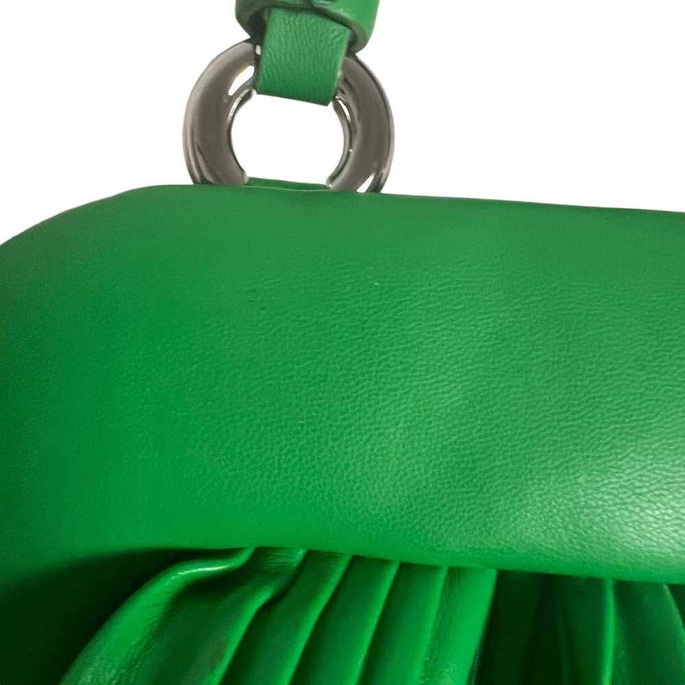 Themoire Tia Plissa Green Faux Leather Pleated Ha… - image 11