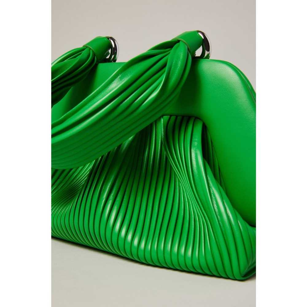 Themoire Tia Plissa Green Faux Leather Pleated Ha… - image 5