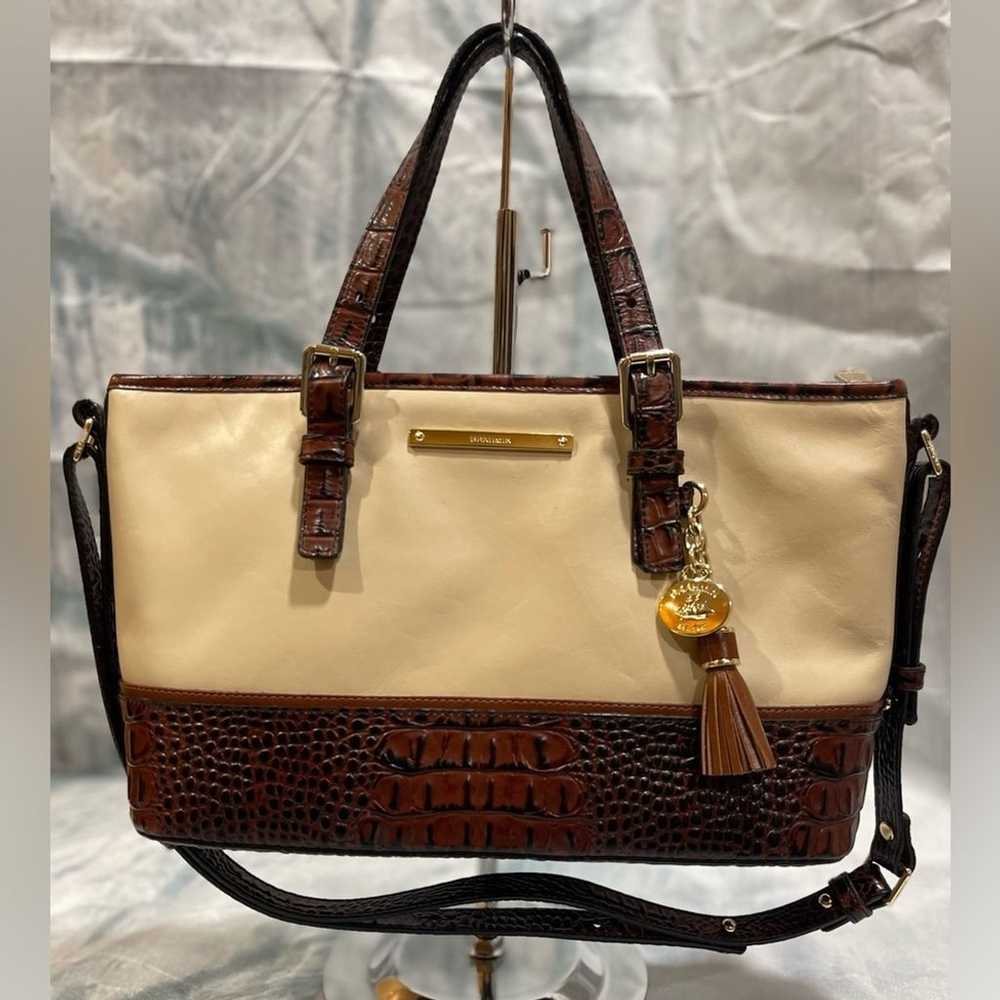 Brahmin Croc Embossed Satchel - image 1