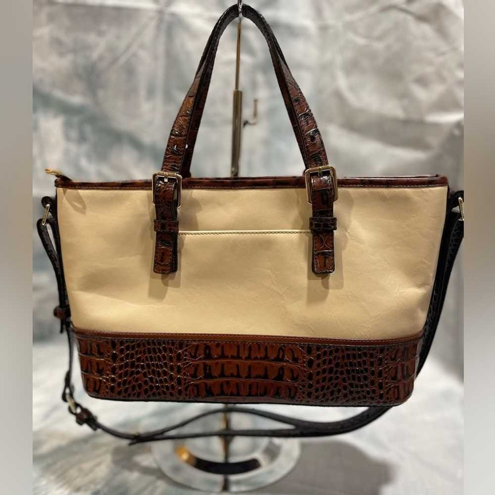 Brahmin Croc Embossed Satchel - image 2