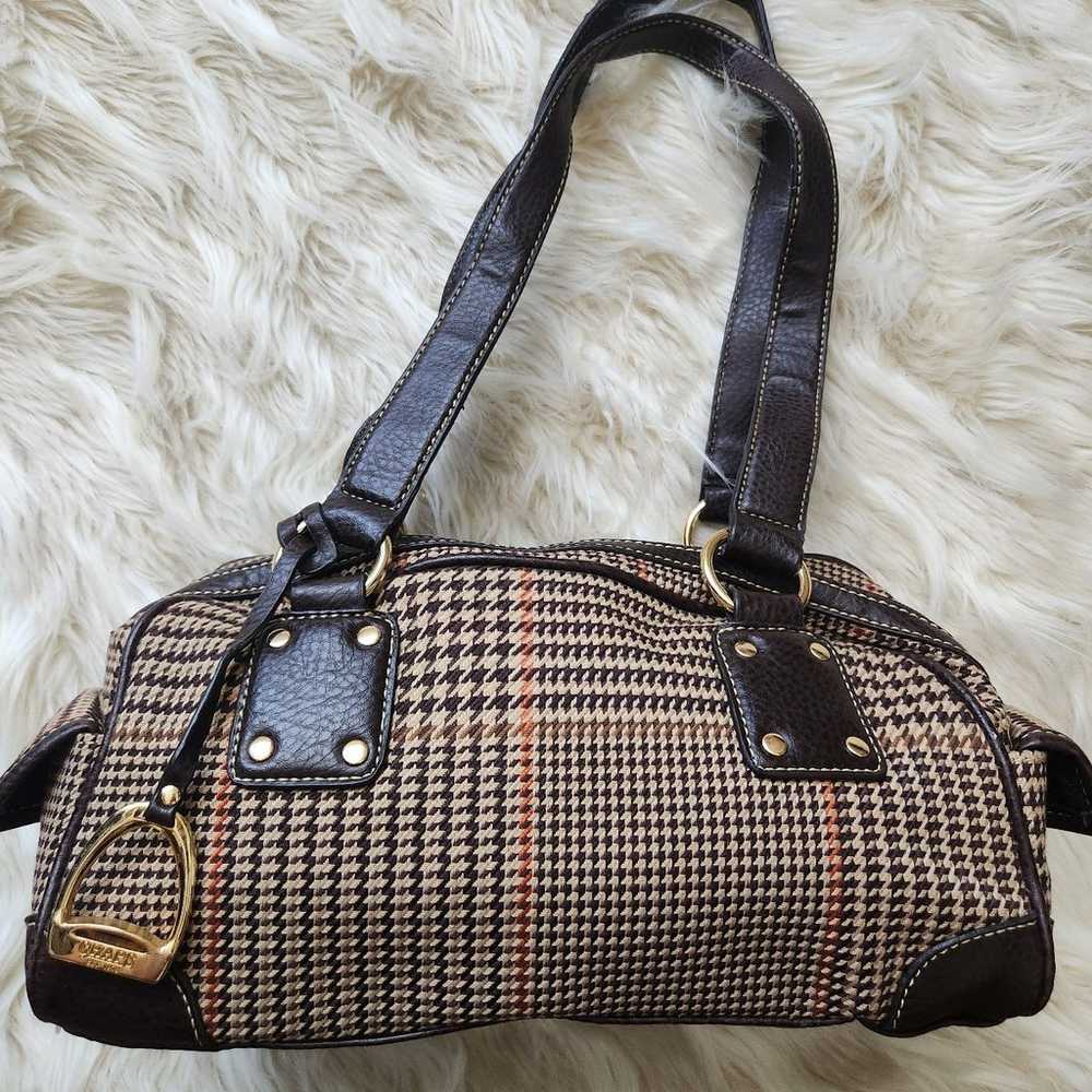 Vintage shaps shoulder bag leather and canvas - image 7