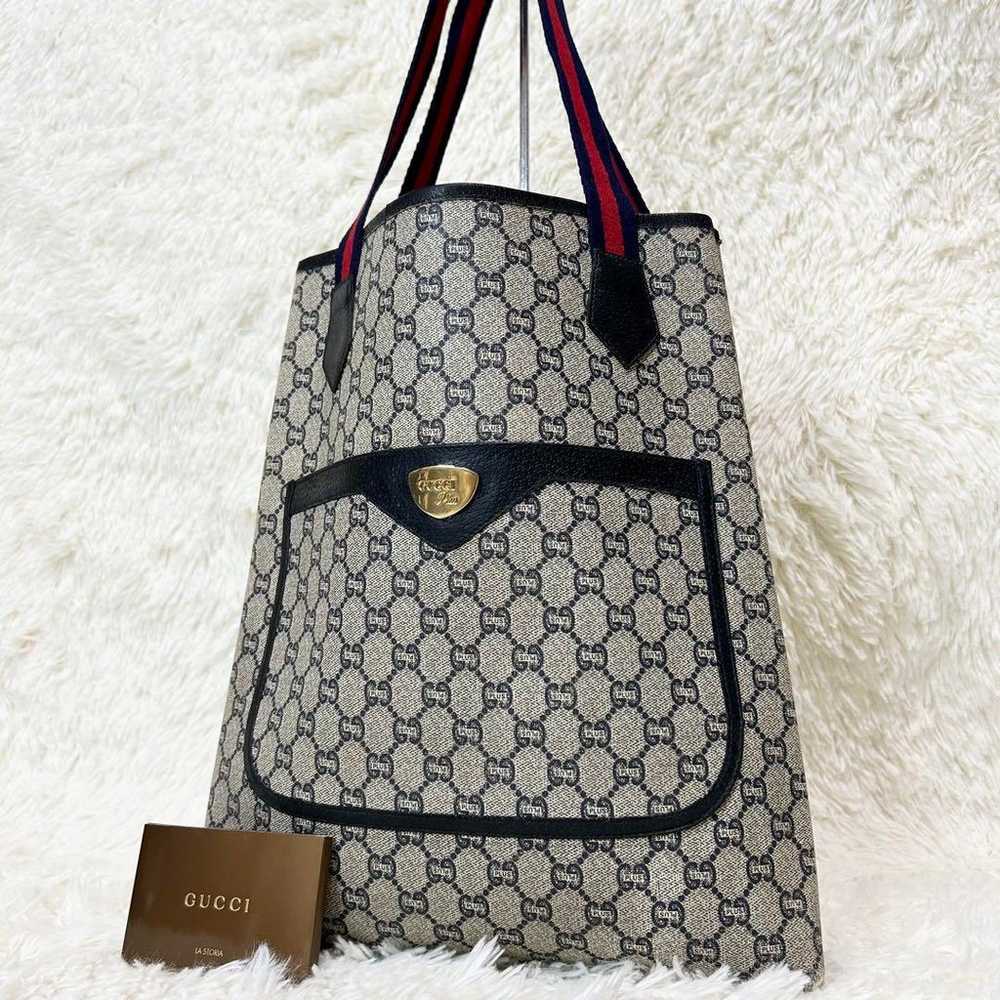 Excellent Condition Gucci Tote Bag GG Plus Sherry… - image 1