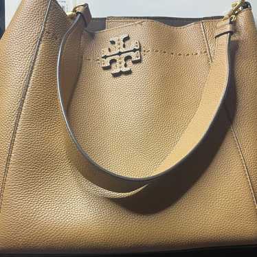 Tory Burch Leather McGraw Bucket Bag