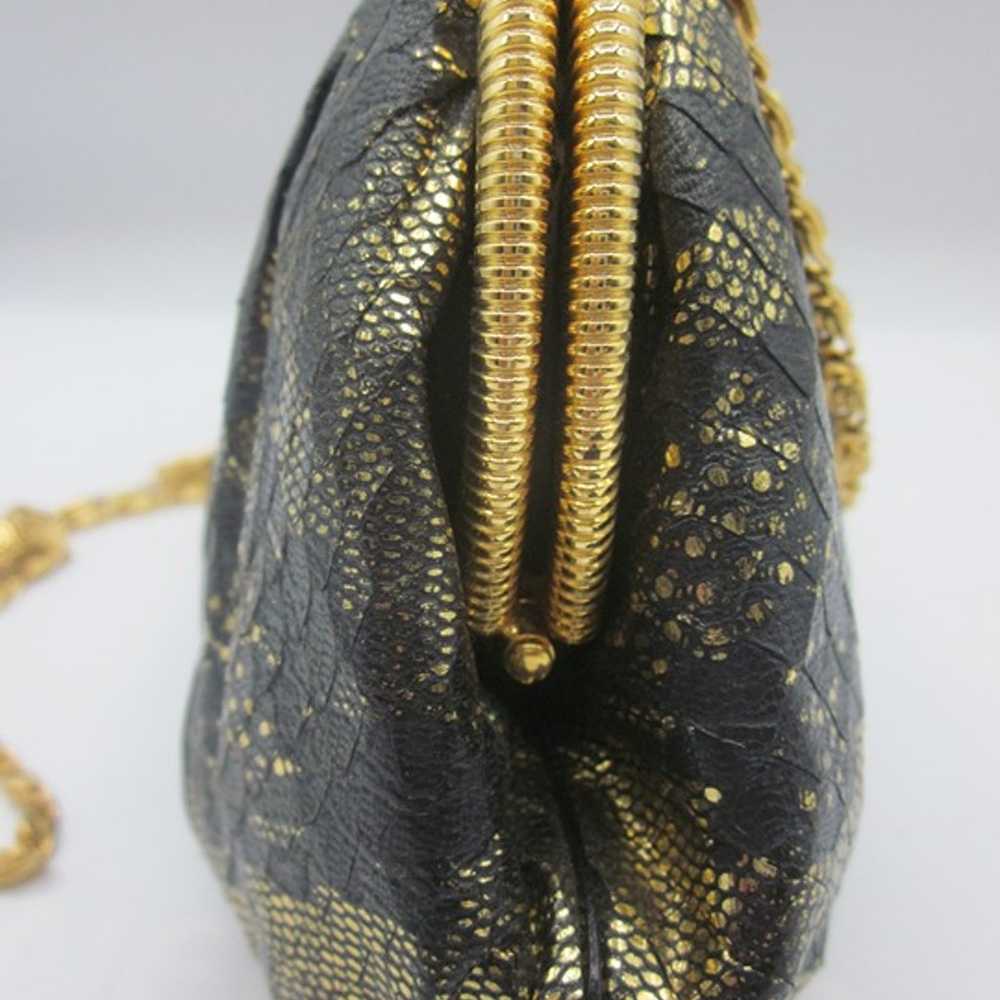 Authentic black and gold small leather Judith Lei… - image 3