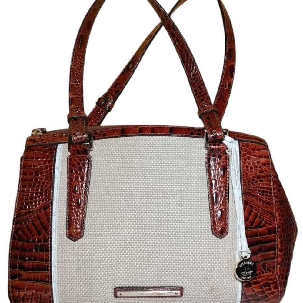 Brahmin Alice Duxbury Croc Embossed Shoulder Bag - image 1