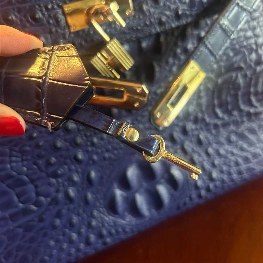 Blue Crocodile Handbag h Kelly - image 6