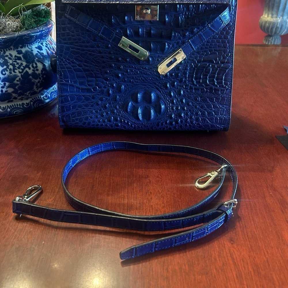 Blue Crocodile Handbag h Kelly - image 9