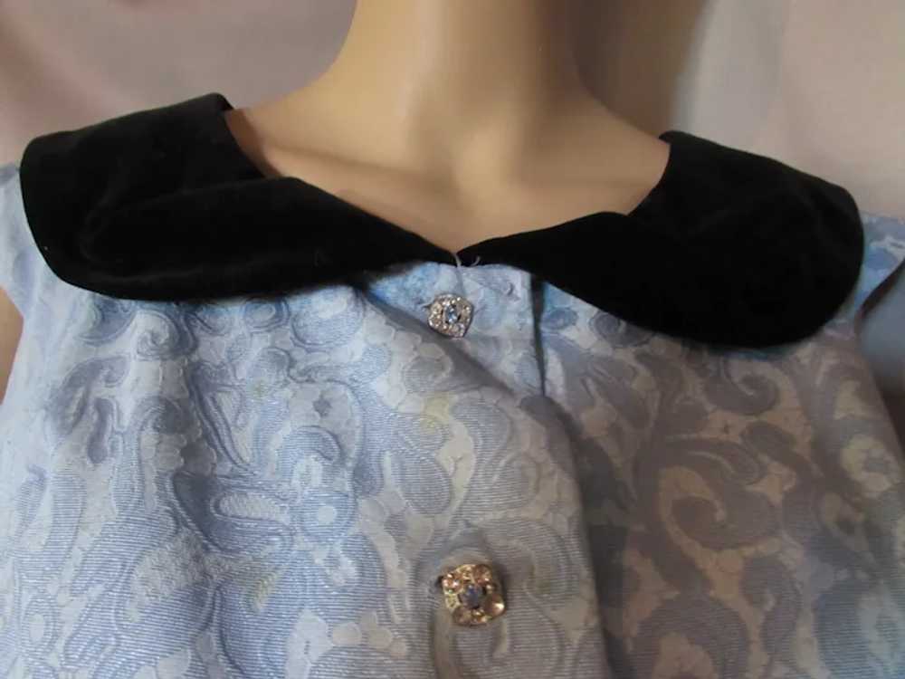 Fabulous Vintage 1950/1960 Maternity Top Blue Bro… - image 8