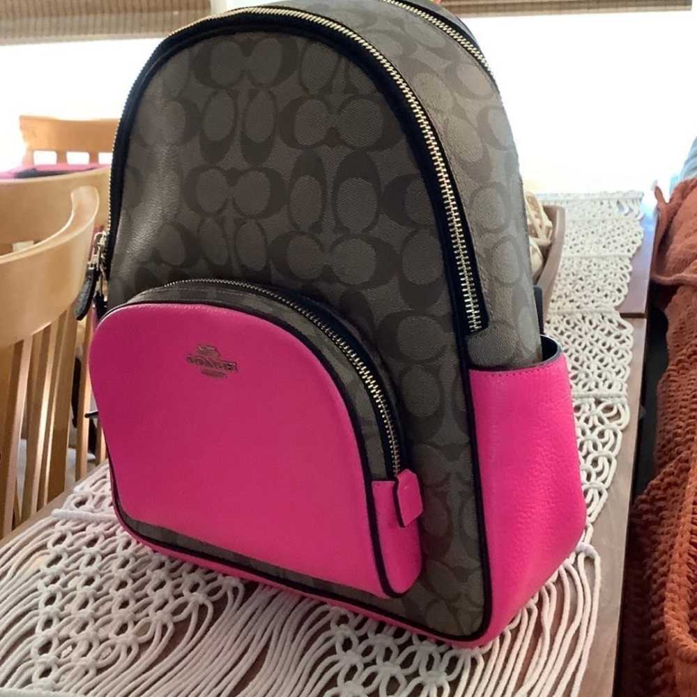 Coach Court Neon Pink Backpack - image 3