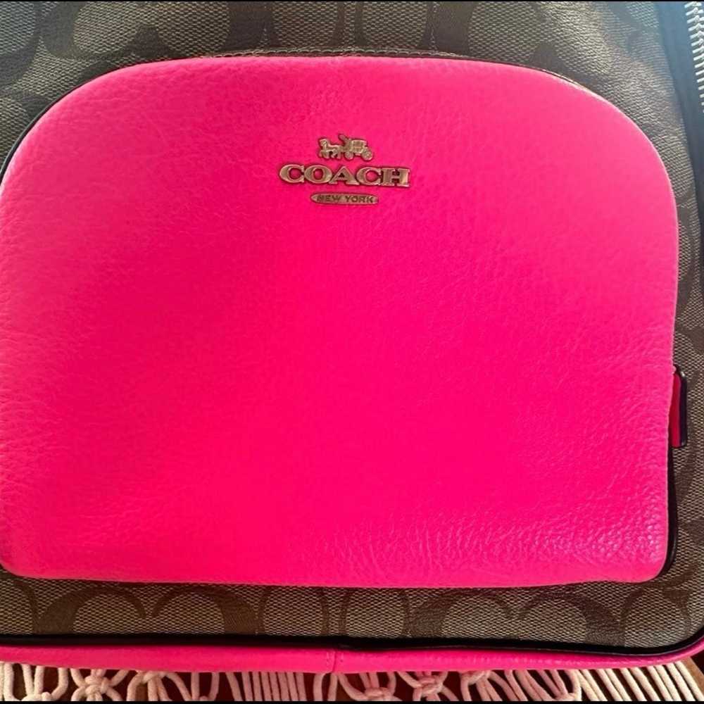 Coach Court Neon Pink Backpack - image 8