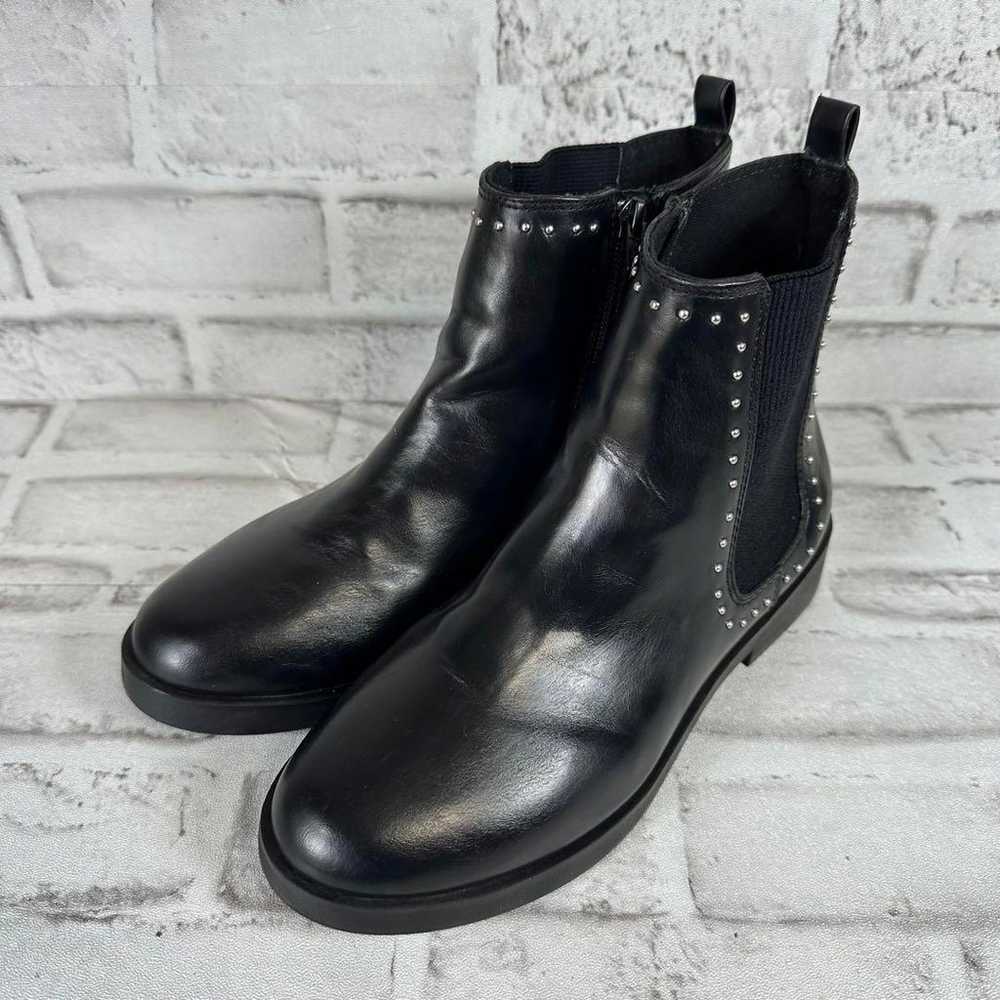 【ZARA kids】Studded Black Side Gore Boots 24cm - image 1