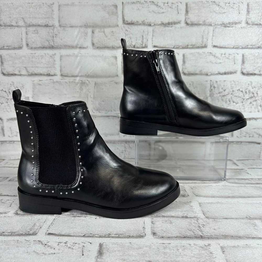 【ZARA kids】Studded Black Side Gore Boots 24cm - image 2