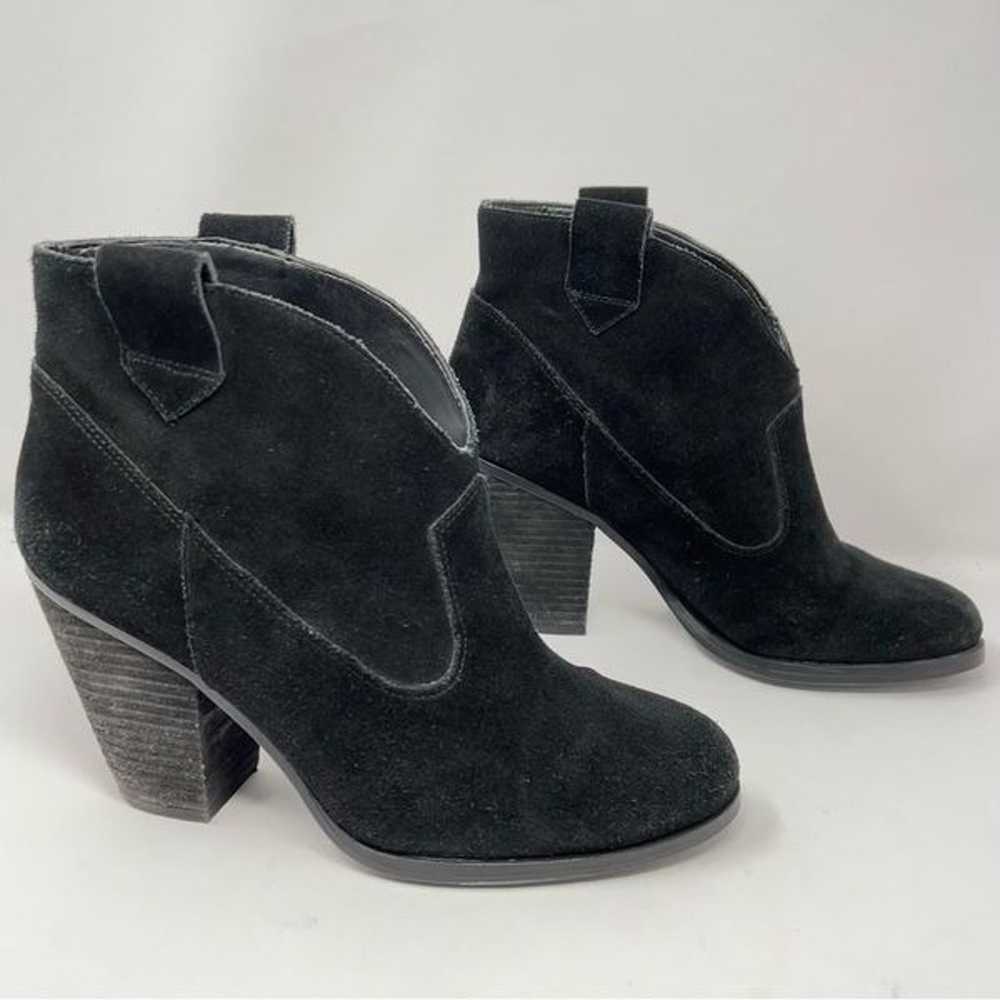 Vince Camuto Hadrian Leather Ankle Booties Black … - image 1