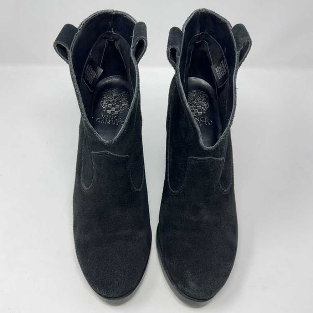 Vince Camuto Hadrian Leather Ankle Booties Black … - image 2