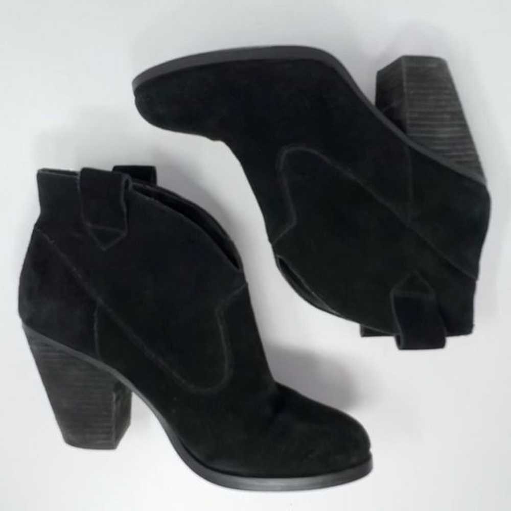 Vince Camuto Hadrian Leather Ankle Booties Black … - image 4