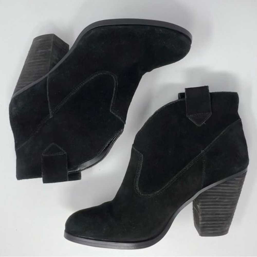 Vince Camuto Hadrian Leather Ankle Booties Black … - image 5