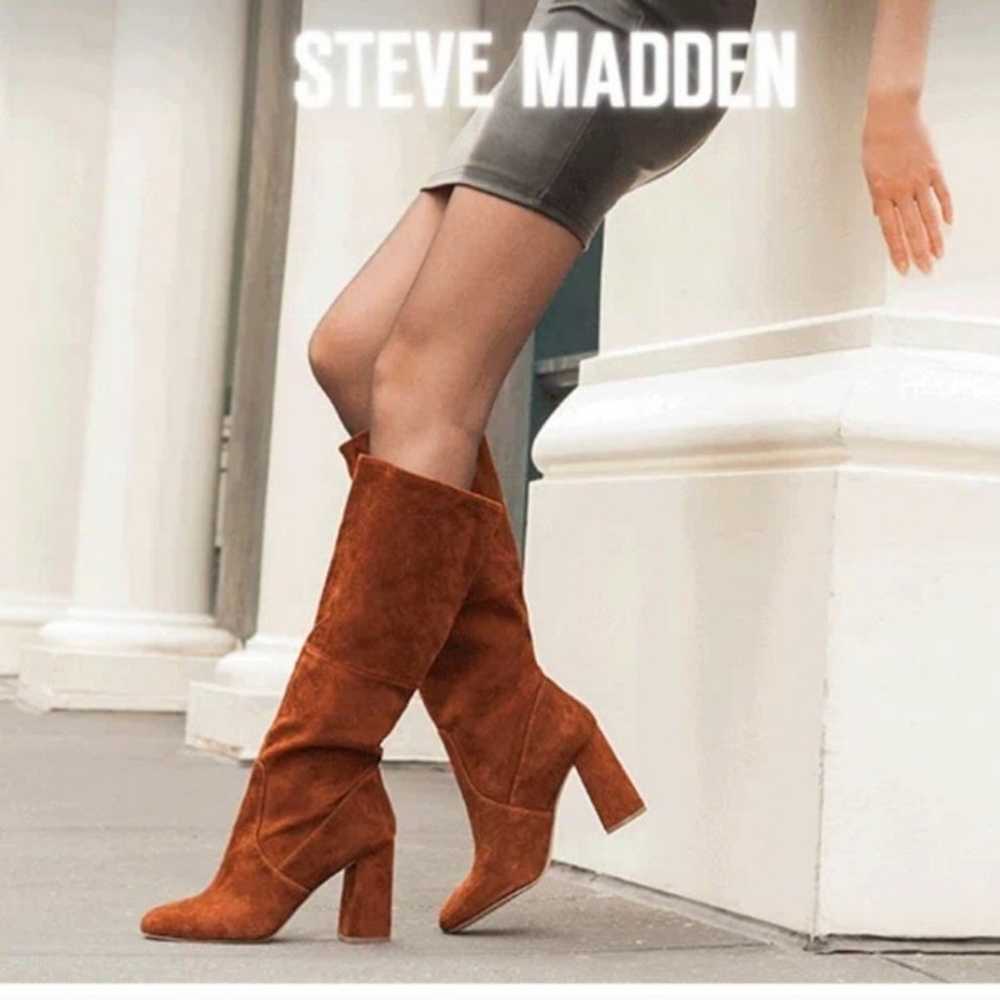 Steve madden camel beige heel boots size 8 - image 1