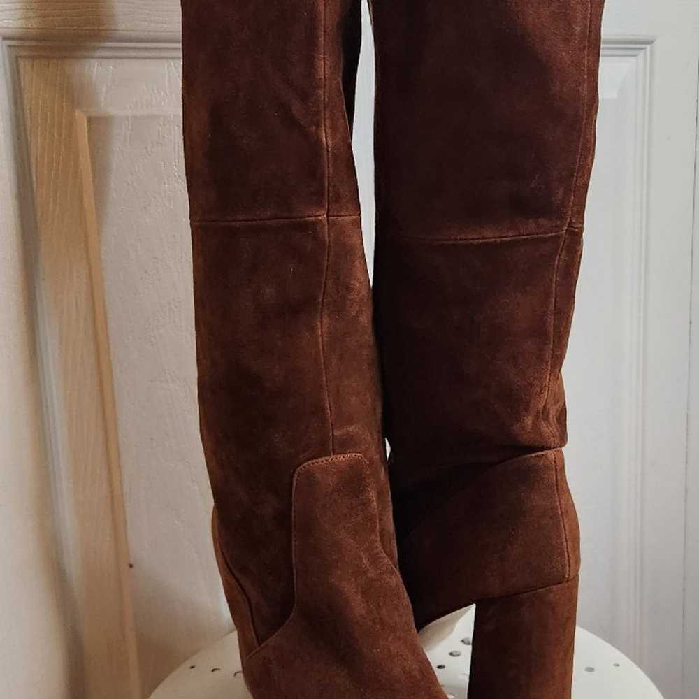 Steve madden camel beige heel boots size 8 - image 3