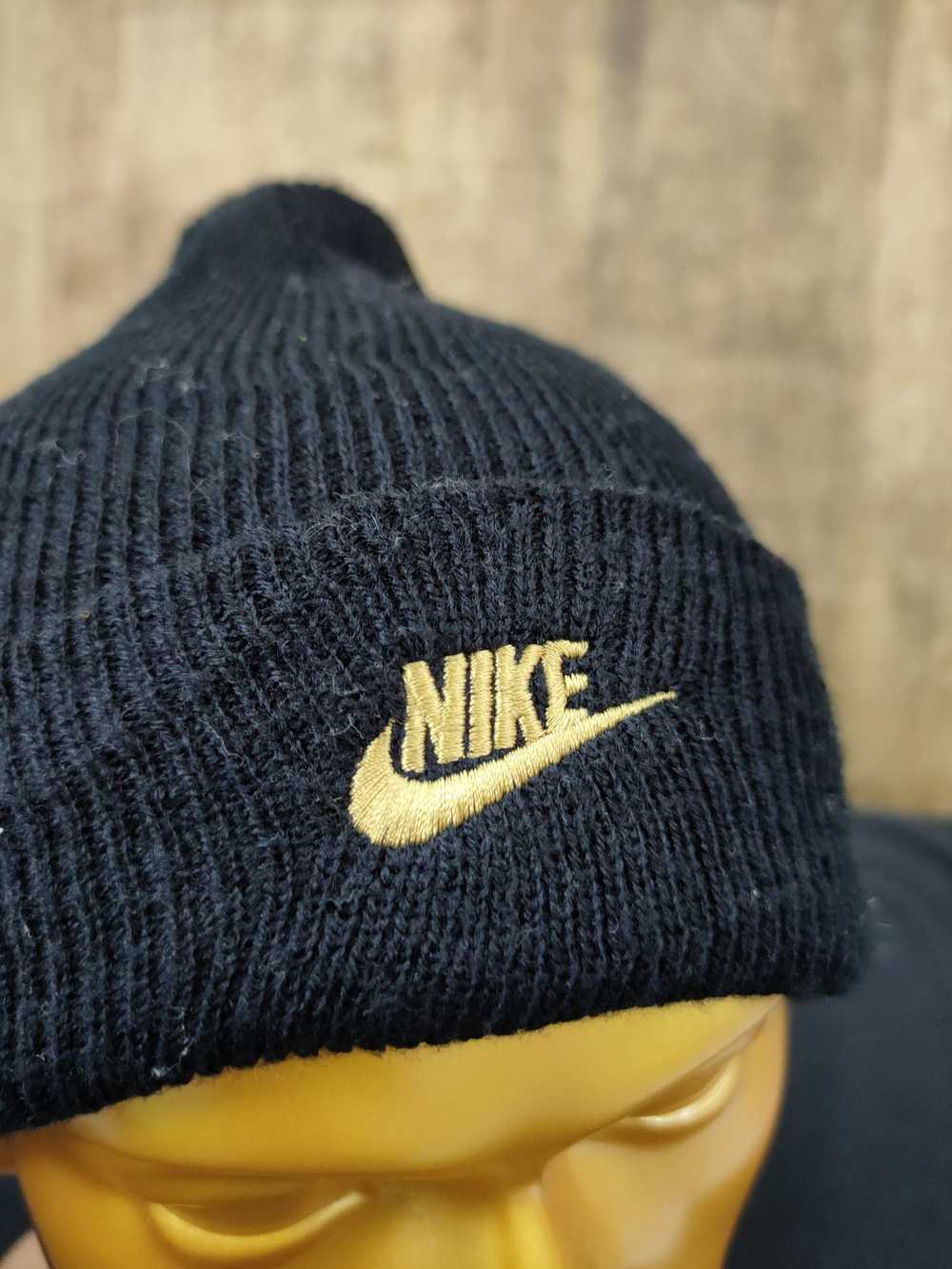 Nike × Vintage Nike beanie sportwear black vintag… - image 5