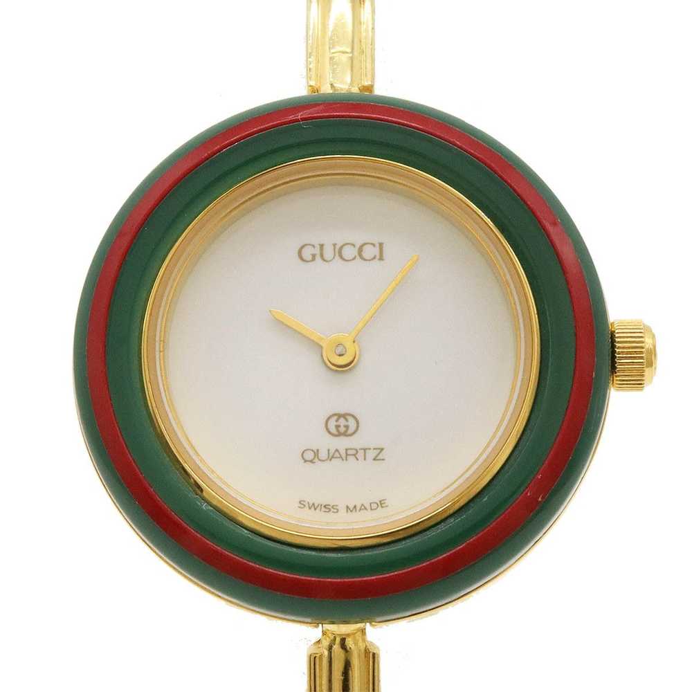 Gucci Gucci Gucci Gold Plated Quartz Change Bezel… - image 4