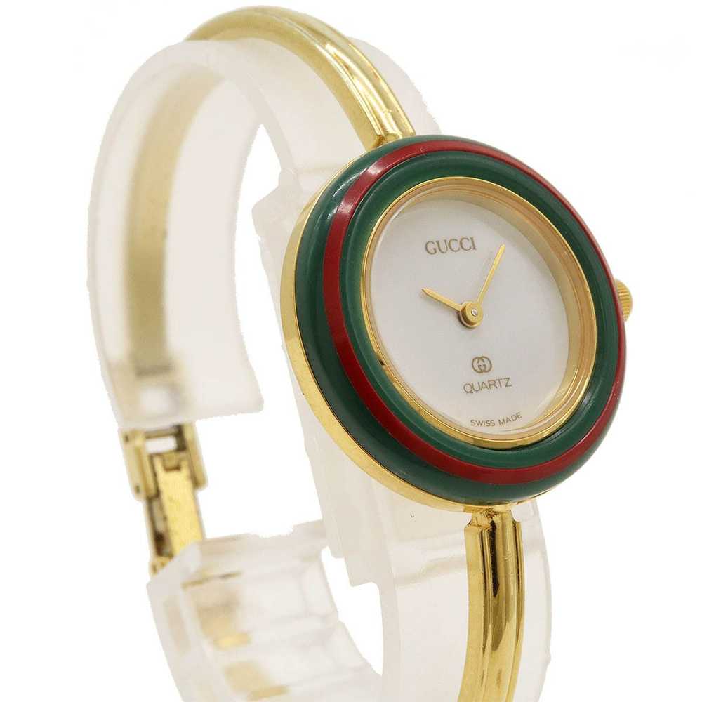 Gucci Gucci Gucci Gold Plated Quartz Change Bezel… - image 5