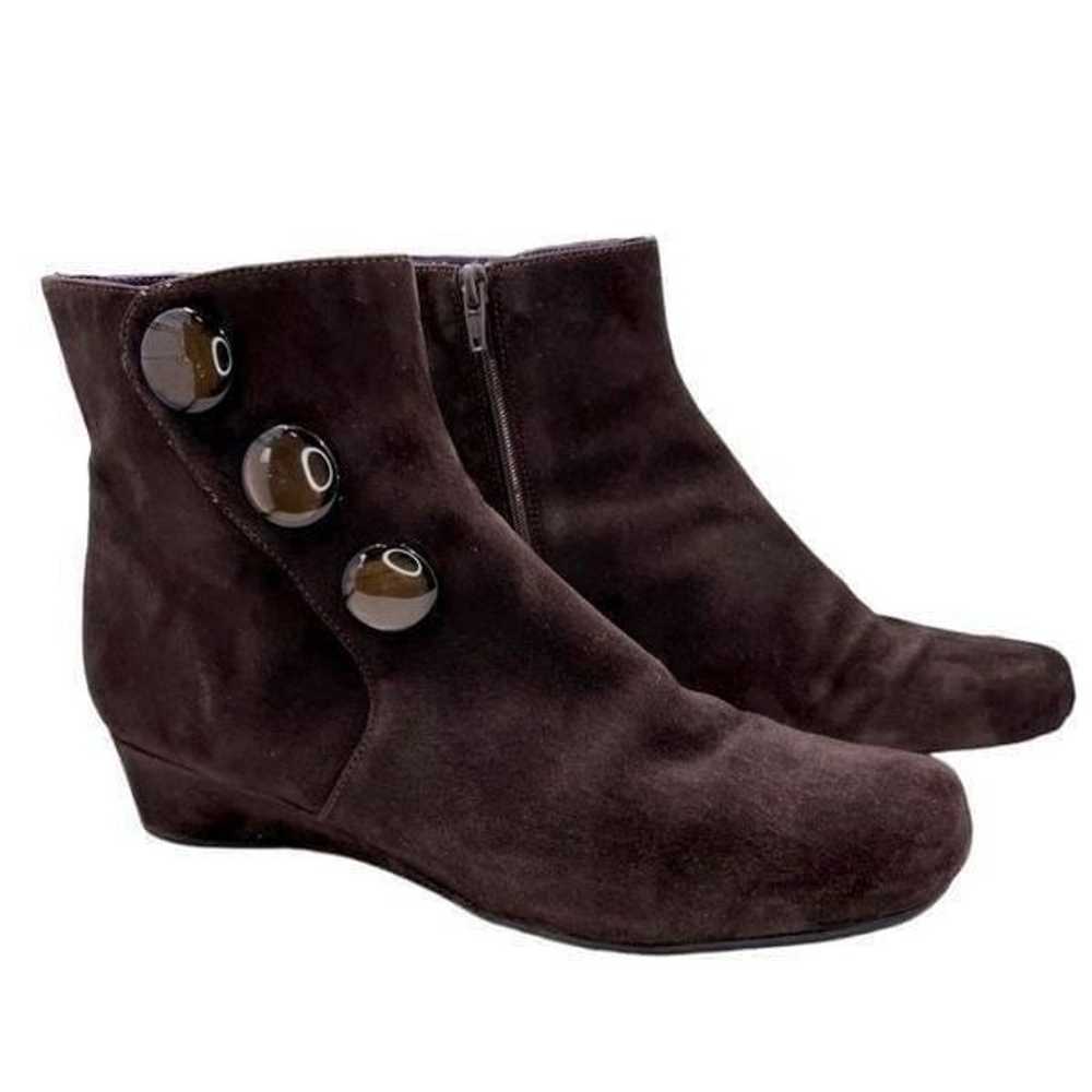 Van Eli Moony brown suede wedge heel ankle boots - image 2