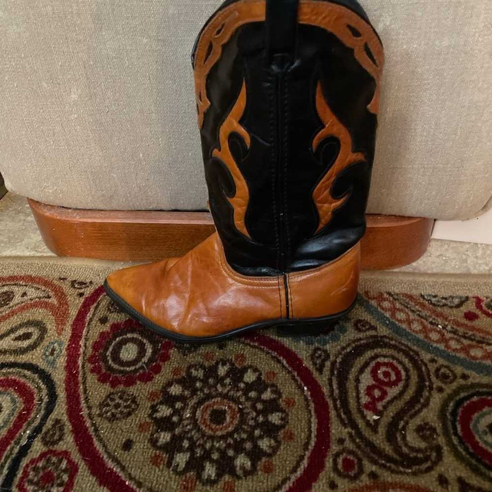 dingo leather cowboy boots - image 2