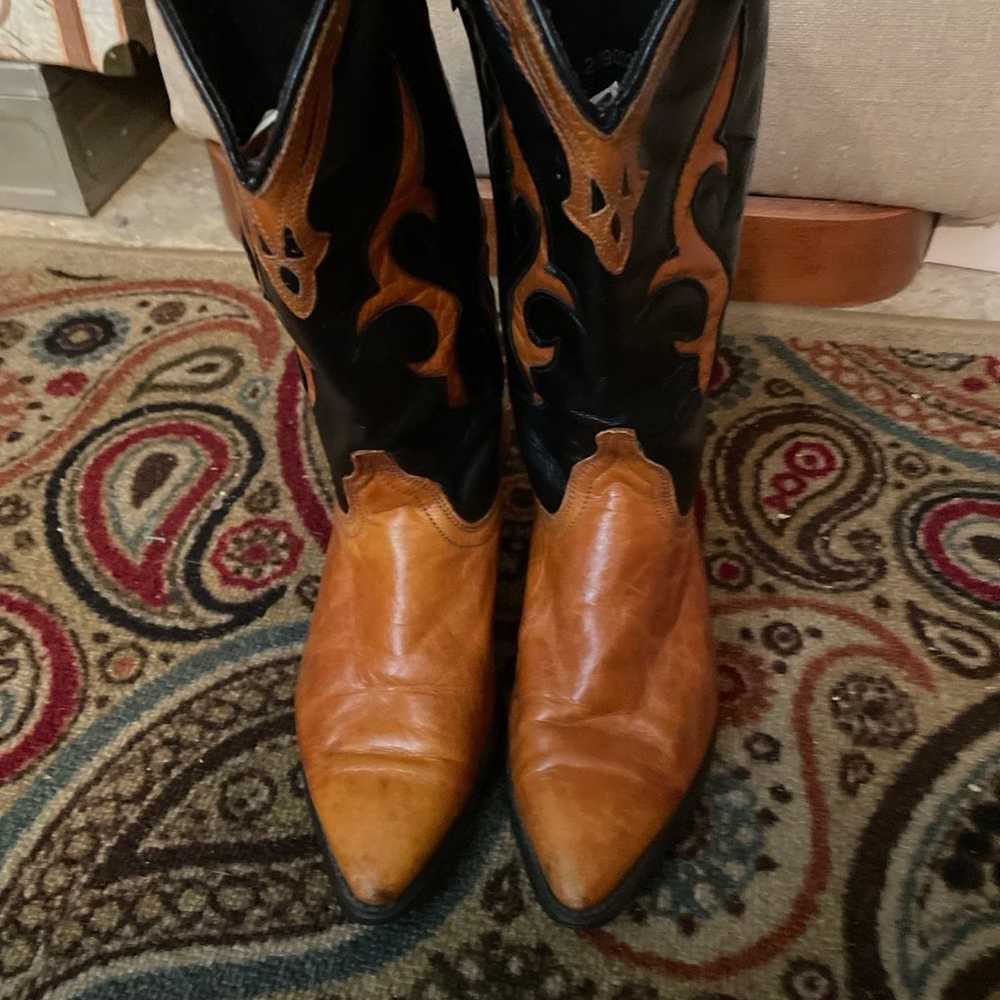 dingo leather cowboy boots - image 4