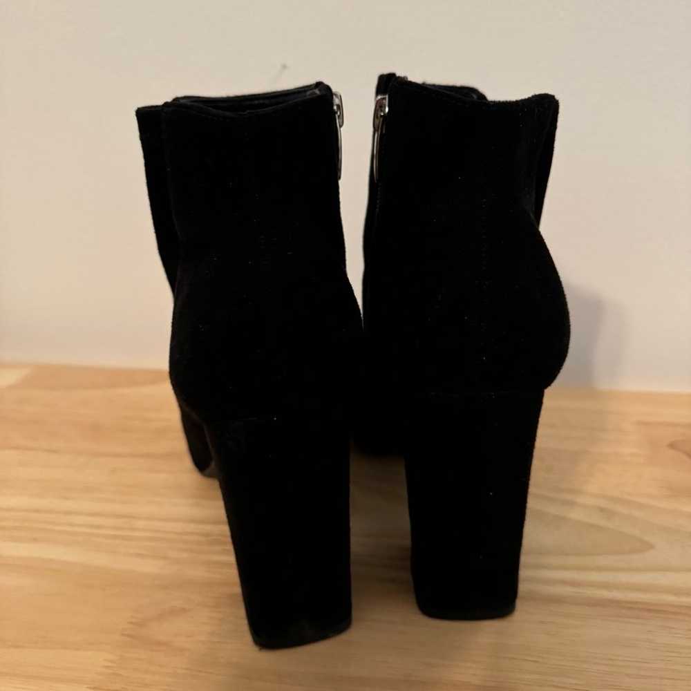 Ankle booties marc fisher size 9 black suade - image 3