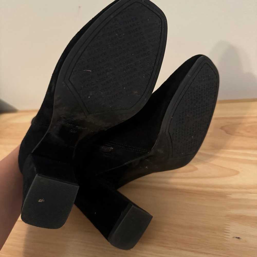 Ankle booties marc fisher size 9 black suade - image 4