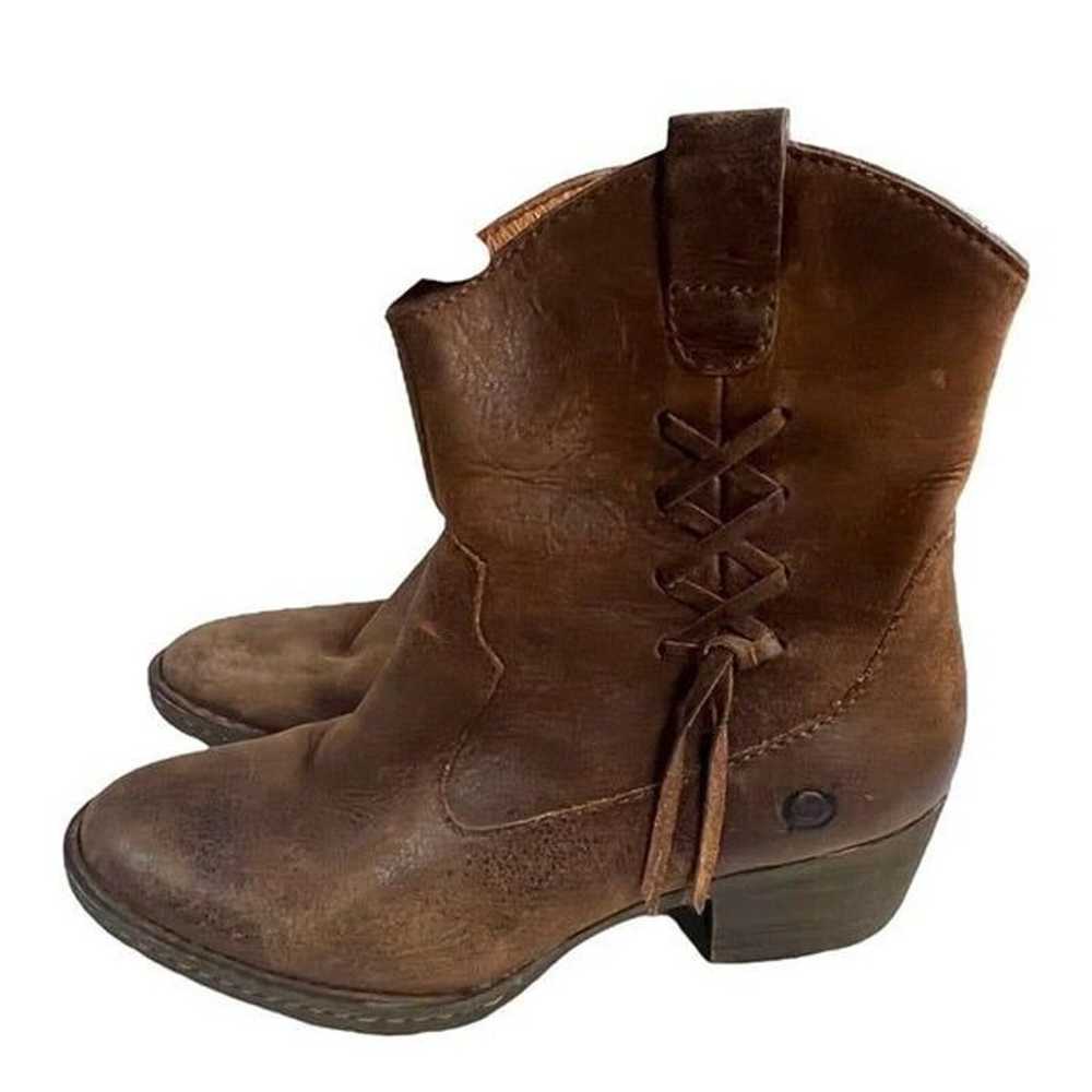 Born Karin Ankle Western Heel Boots 6.5 Canoe II … - image 2