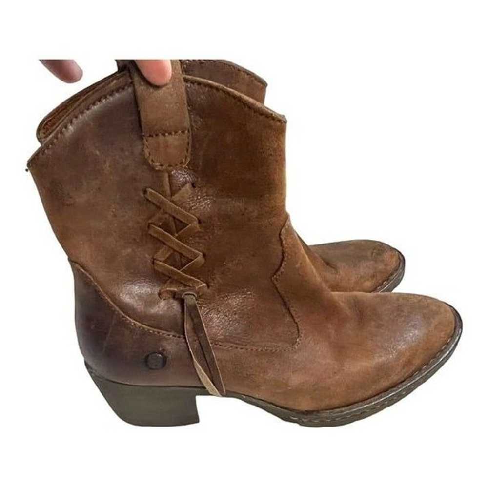 Born Karin Ankle Western Heel Boots 6.5 Canoe II … - image 5