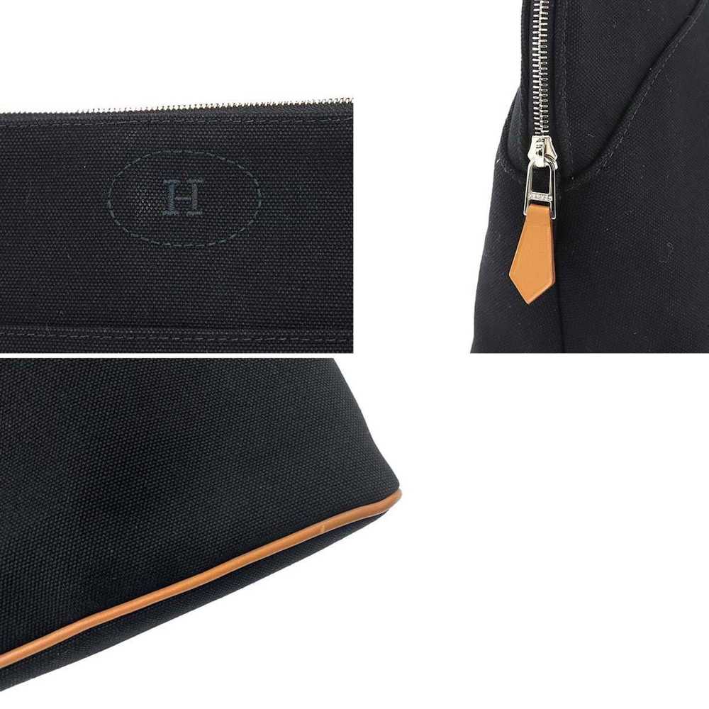 Hermes Hermes Bolide Pouch MM Cotton Canvas Leath… - image 8