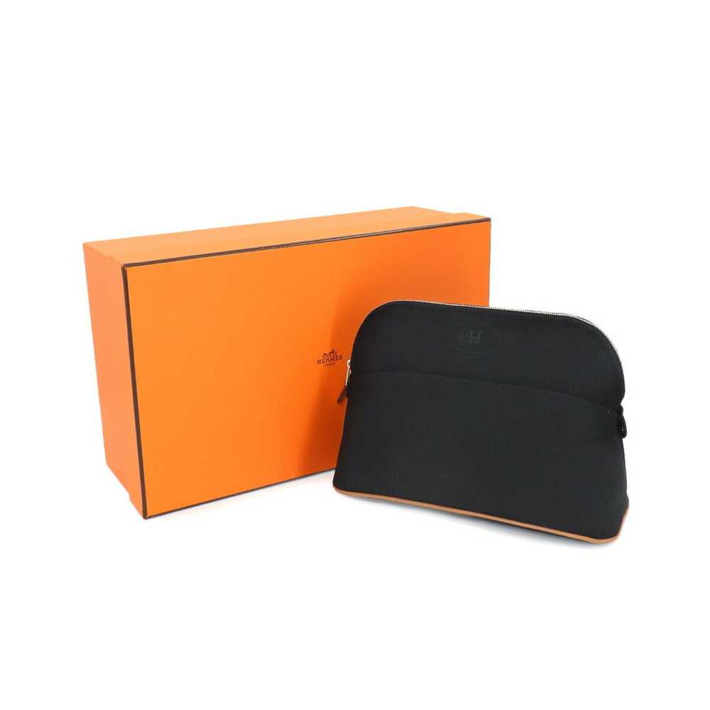 Hermes Hermes Bolide Pouch MM Cotton Canvas Leath… - image 9