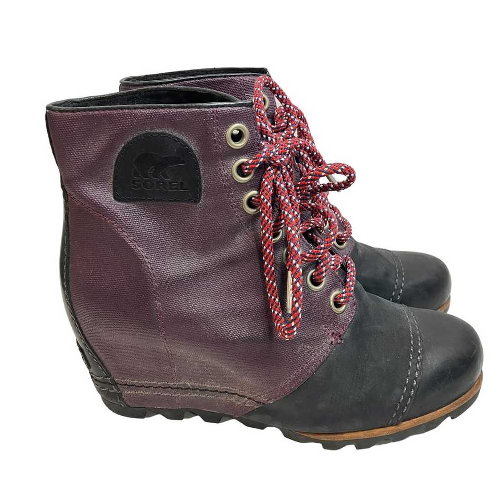 SOREL 1964 Premium Hidden Wedge Boots Lace Up Pur… - image 1