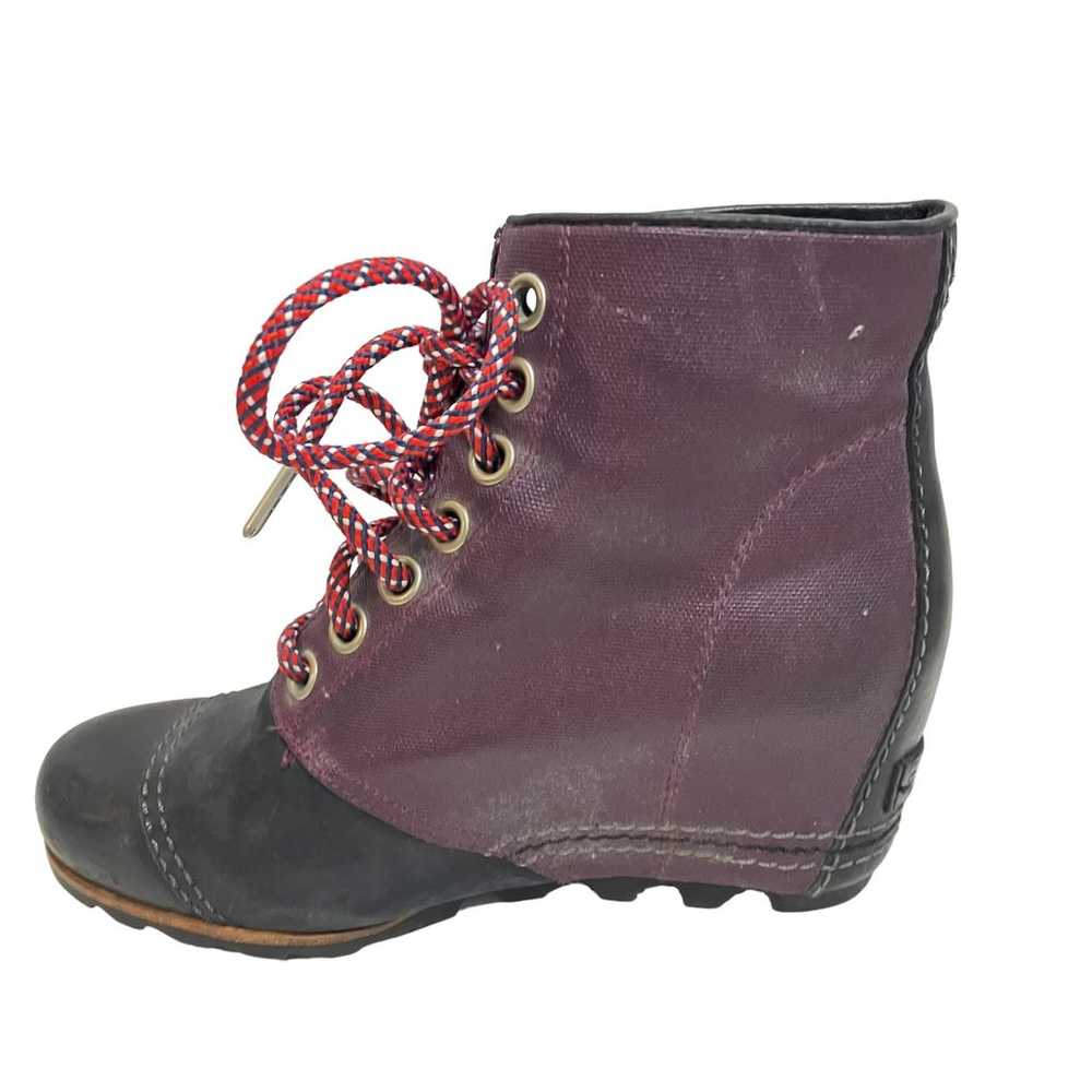 SOREL 1964 Premium Hidden Wedge Boots Lace Up Pur… - image 6