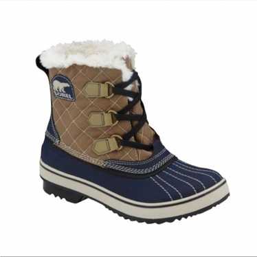 Sorel Tivoli Admiral Canvas Waterproof Boots Size 