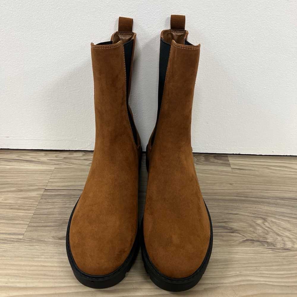 LOFT Textile Tall Lug Sole Chelsea Boots Brown Wo… - image 2