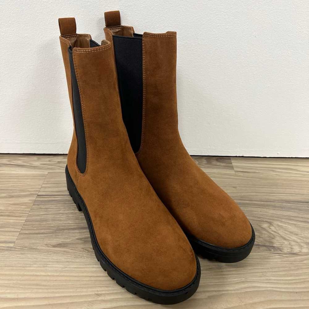 LOFT Textile Tall Lug Sole Chelsea Boots Brown Wo… - image 3