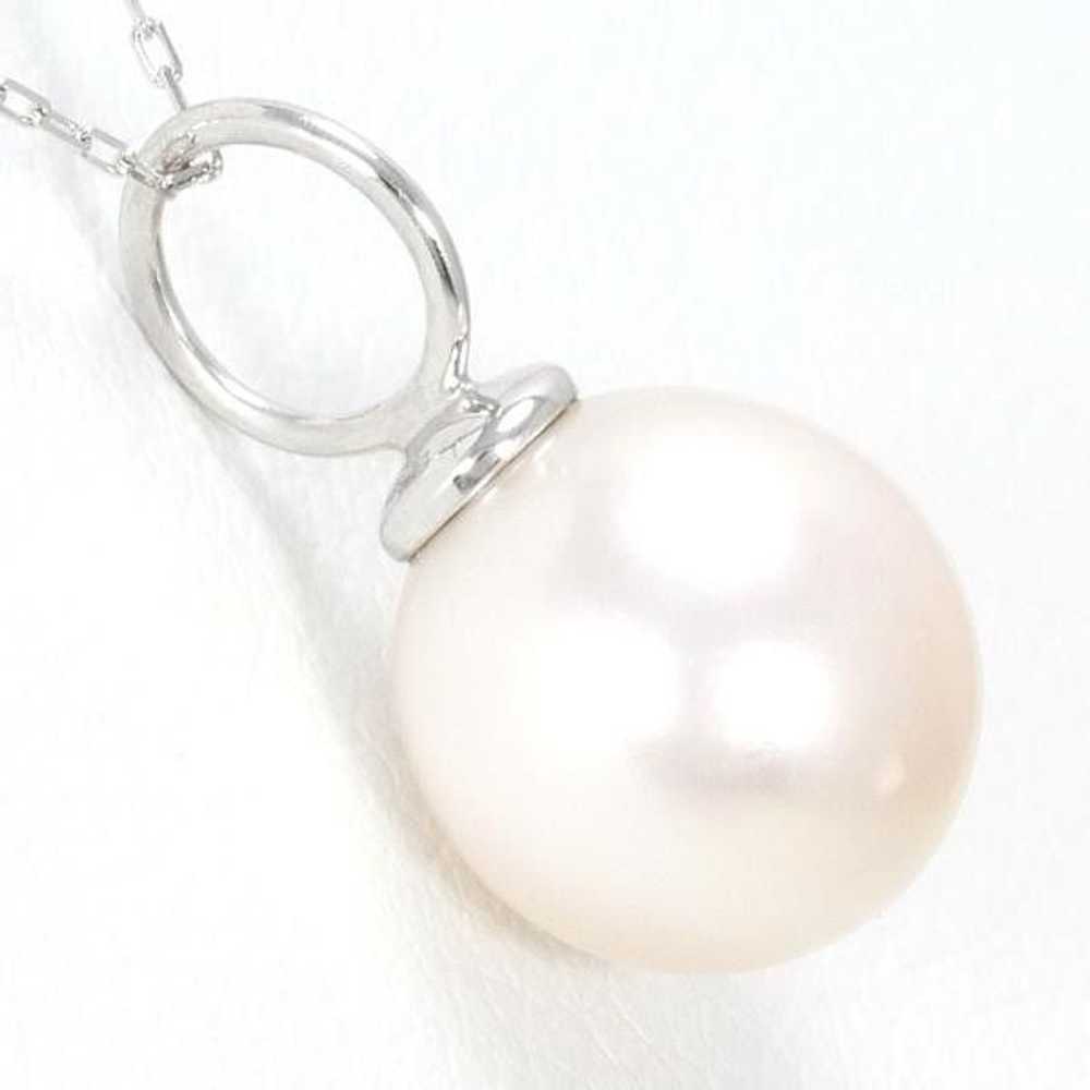 Other Other K18 White Gold Pearl Necklace Metal N… - image 2