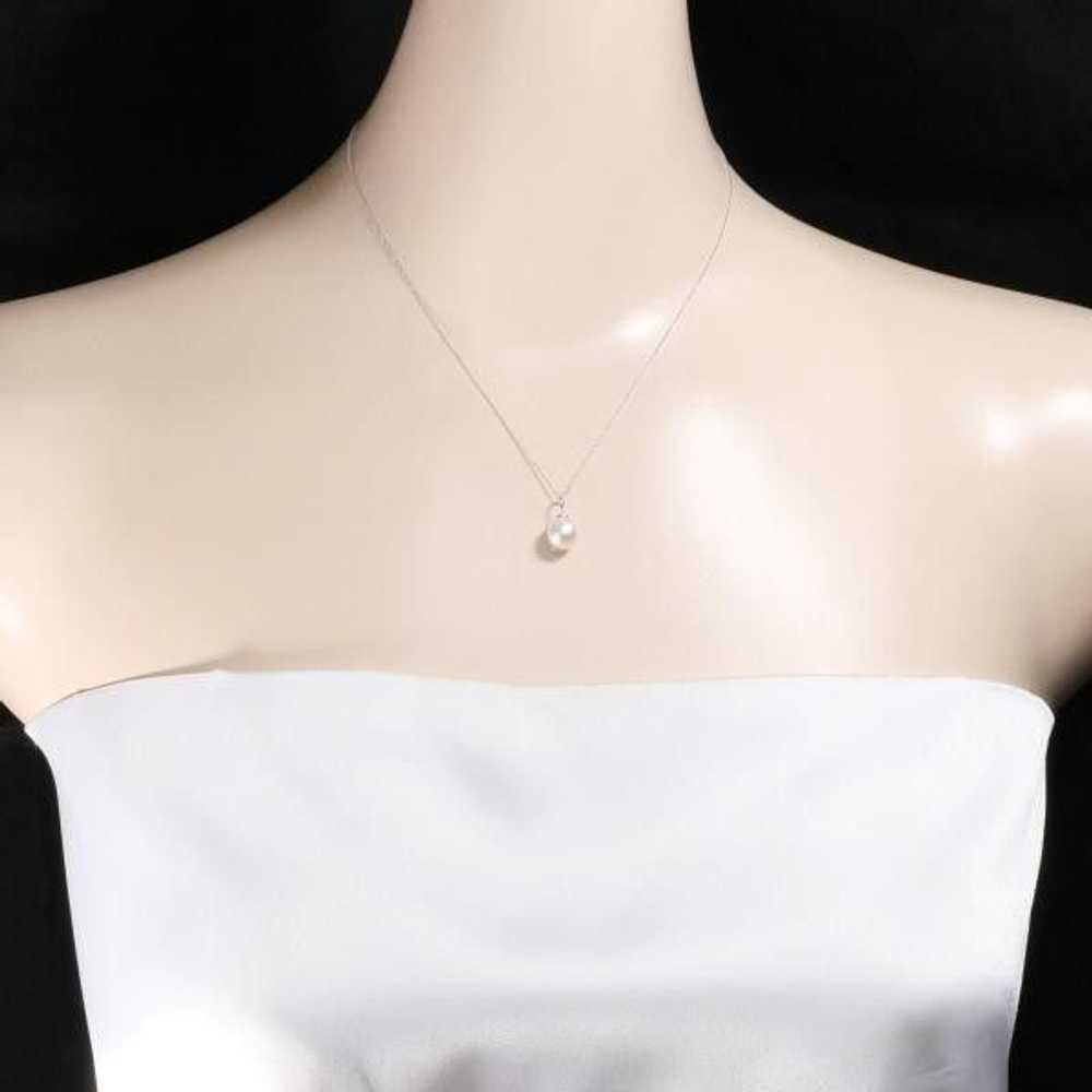 Other Other K18 White Gold Pearl Necklace Metal N… - image 3