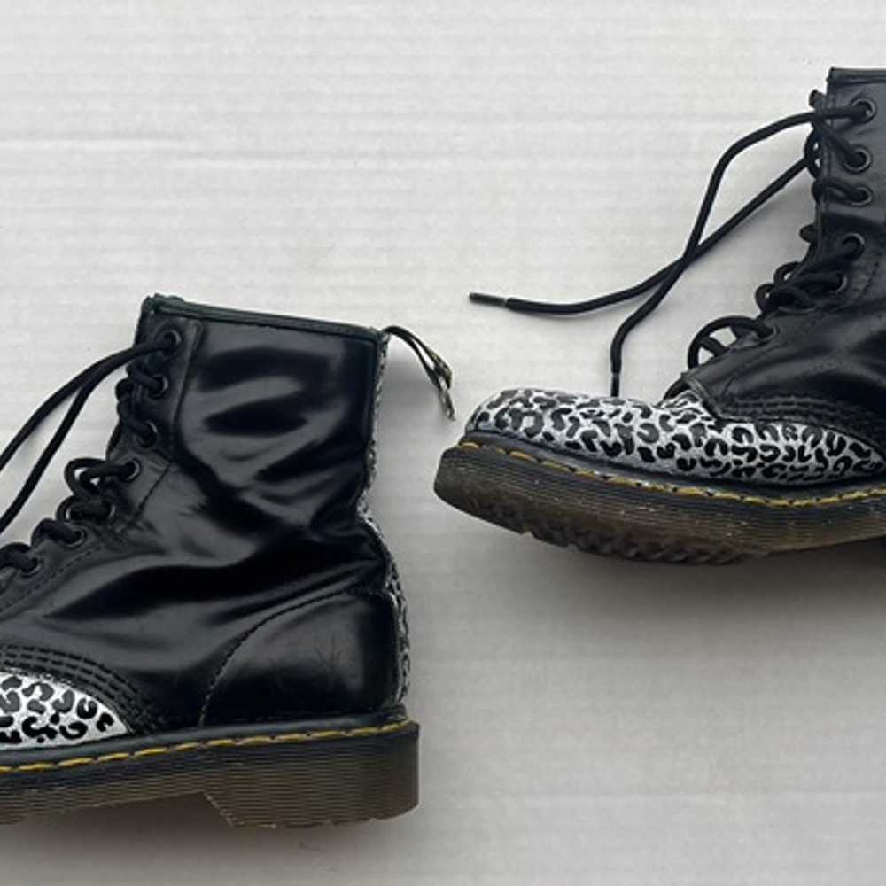 Dr. Martens 1460 Lace Up Leopard Black Grey Leath… - image 4