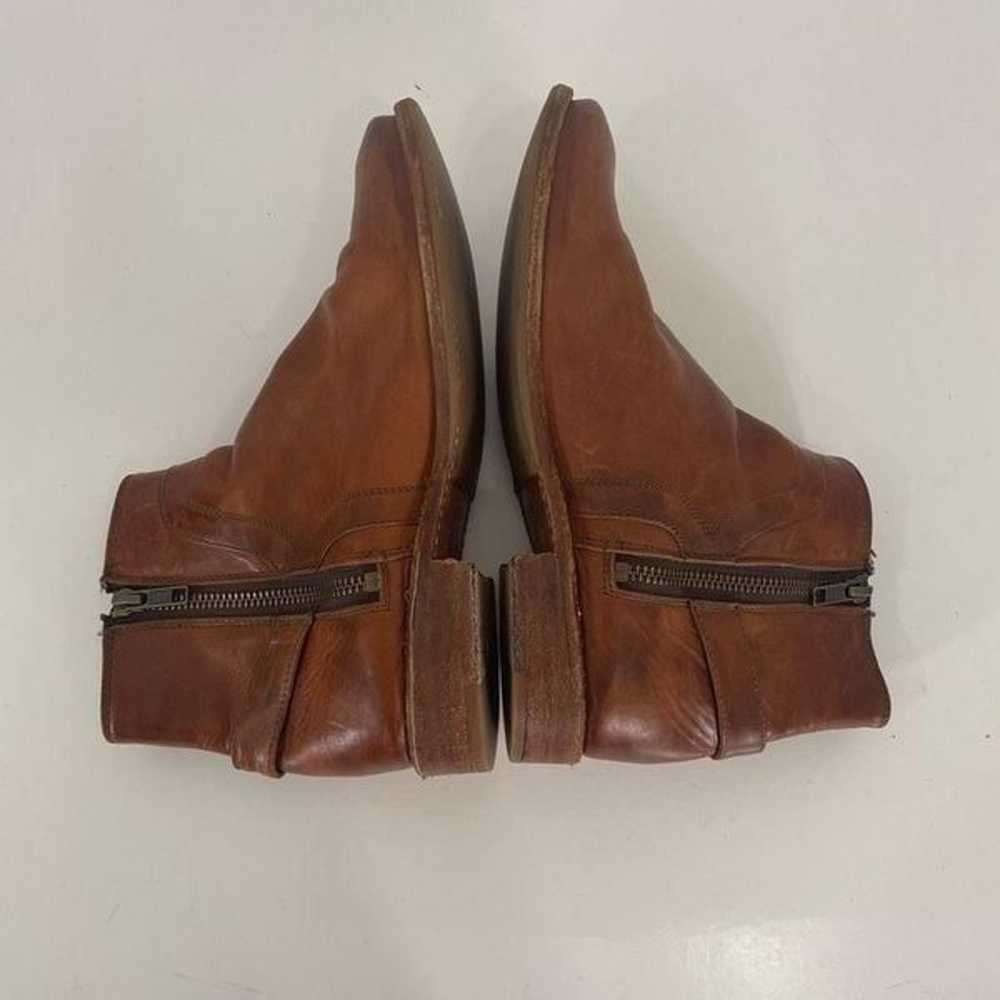 Frye Brown Leather Buckle Side Ankle Booties - image 7