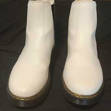 White pull on Dr. Martens