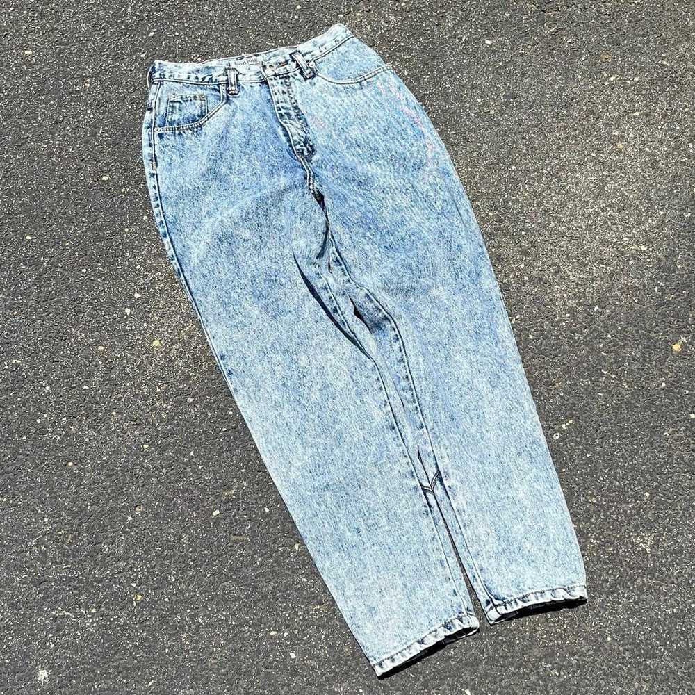 Other Vintage 90's Bonjour Acid Wash Denim Jeans … - image 2