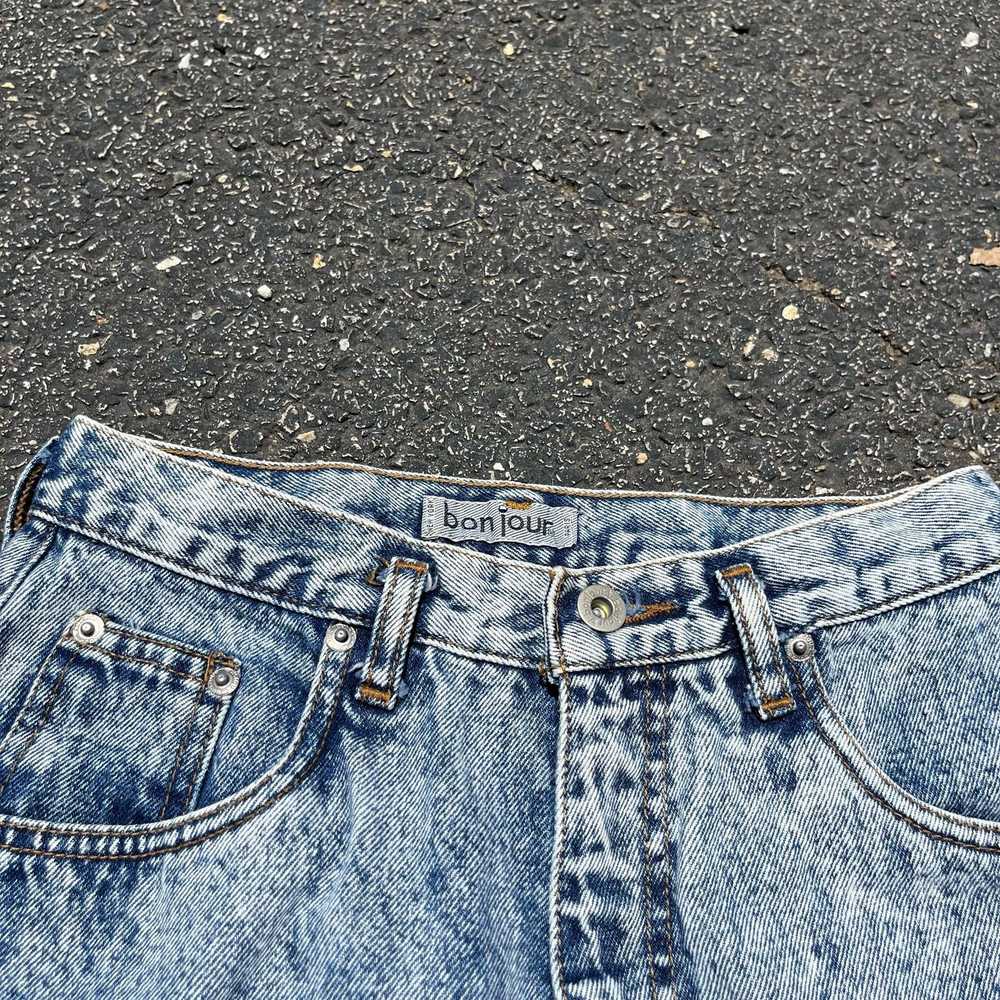 Other Vintage 90's Bonjour Acid Wash Denim Jeans … - image 3